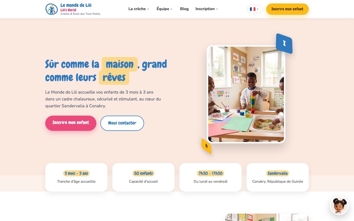 Aperçu du site Le Monde de Lili